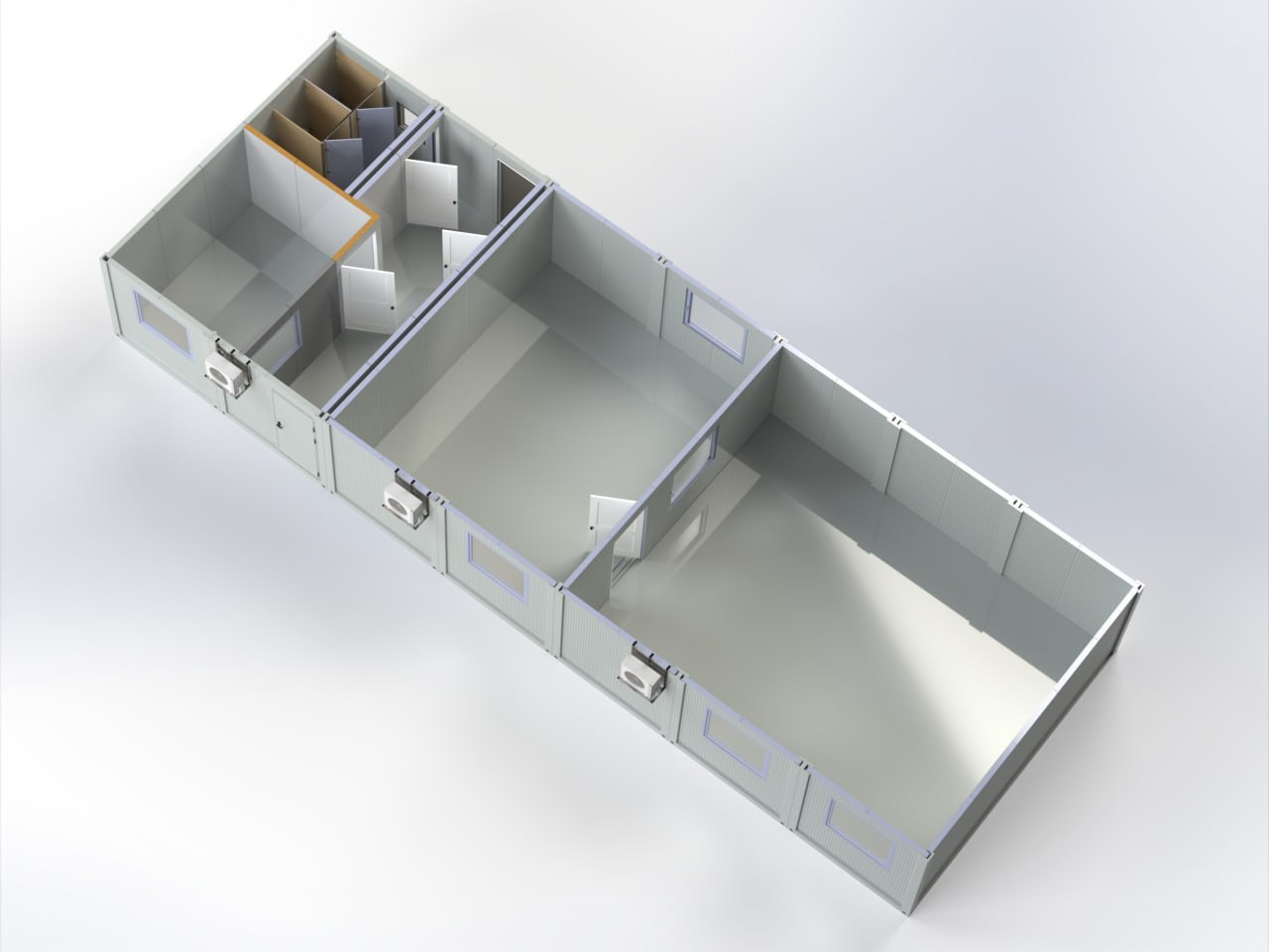 210 Модульний офіс на 8 людей 210 Модульний офіс на 8 людей