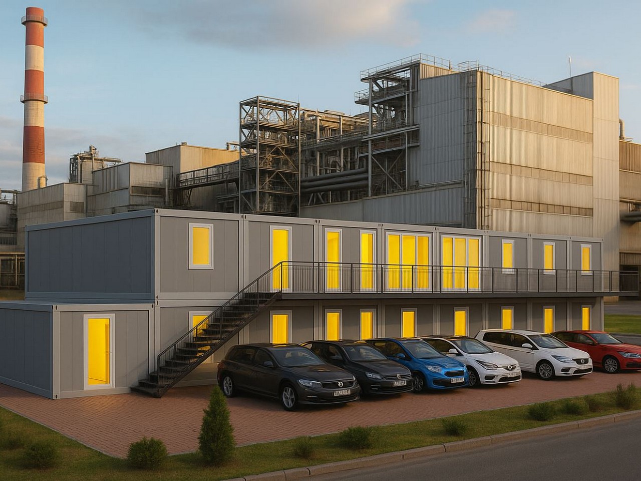 212 Двоповерховий модульний офіс 212 Двоповерховий модульний офіс