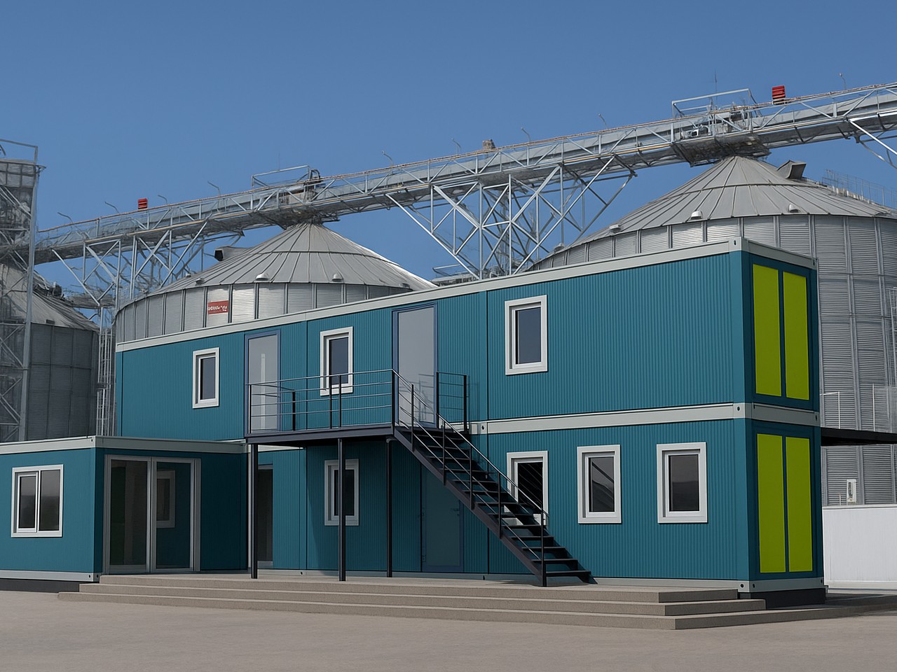 212 Двоповерховий модульний офіс 212 Двоповерховий модульний офіс