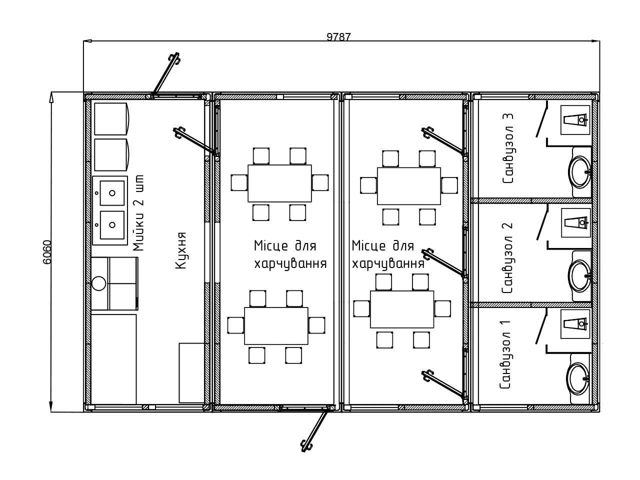 224 Модульна їдальня для персоналу 224 Модульна їдальня для персоналу